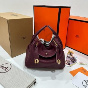 Hermes Lindy Togo Size 26 cm Purple
