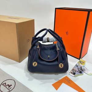Hermes Lindy Togo Size 26 cm Navy