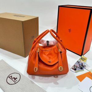 Hermes Lindy Togo Size 26 cm Orange