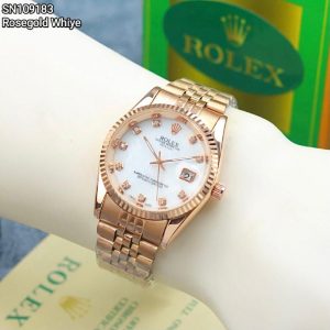 Jam Wanita ROLEX Rosegold White