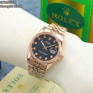 Jam Wanita ROLEX Rosegold Black
