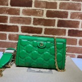 GC GG Quilted Logo Bag Embosed 2022 PO Green