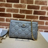 GC GG Quilted Logo Bag Embosed 2022 PO Grey