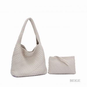 NO BRAND ANYAMAN BAG HOBO BEIGE