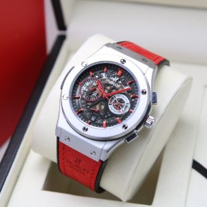 Jam tangan Hublot Crono on Body silver Red