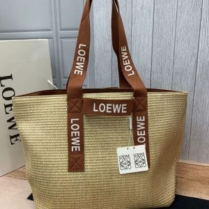 LOEWE TOTE RAFFIA Brown
