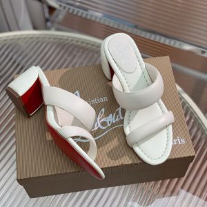 Louboutin sendal Hoid heels PO White