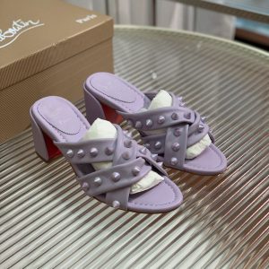 Louboutin sendal Stude Hoid PO Purple