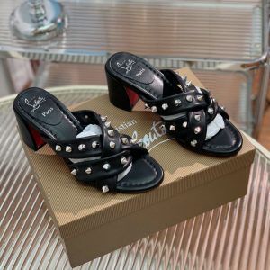 Louboutin sendal Stude Hoid PO Black