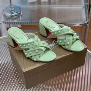 Louboutin sendal Stude Hoid PO Green