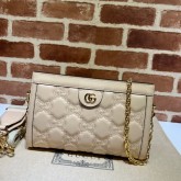 GC GG Quilted Logo Bag Embosed 2022 PO Khaki