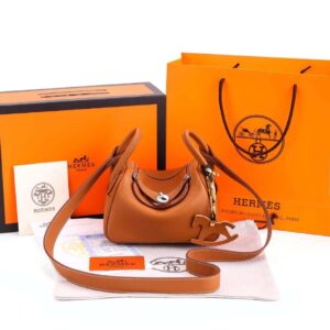 Hermes Lindy 19 In Taurillon Clemence Brown