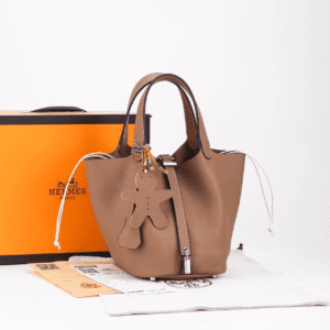 Hermes Picotin 18 Rouge Sellier Beige