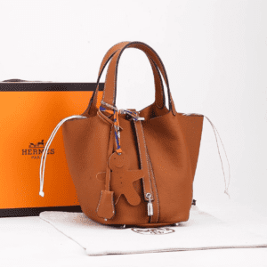 Hermes Picotin 18 Rouge Sellier Brown
