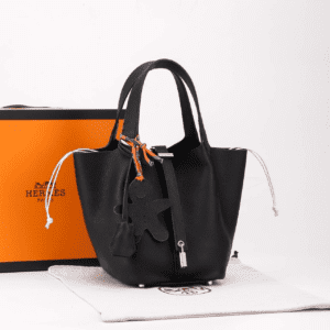 Hermes Picotin 18 Rouge Sellier Black