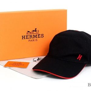TOPI HERMES Kanvas Unisex Black Red