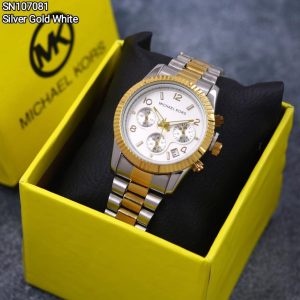 Jam Wanita MK Silver Gold White