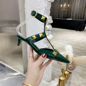 Valentino shoes stude heels 4.5cm PO Green