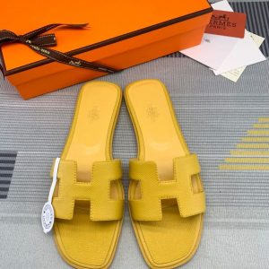 Sendal Hermes Oran Epsom Leather PO Yellow
