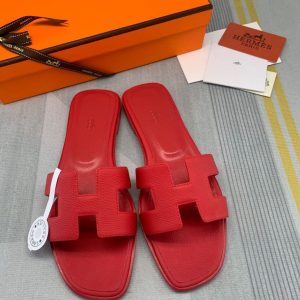 Sendal Hermes Oran Epsom Leather PO Red