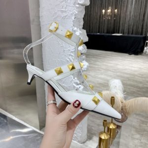 Valentino shoes stude heels 4.5cm PO White