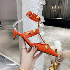 Valentino shoes stude heels 4.5cm PO Orange