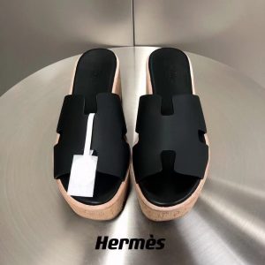 Wedges Hermes PO Black