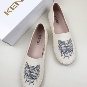 KENZO Tiger Canvas Espadrilles White