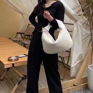 NO BRAND ANYAMAN BAG HOBO Beige
