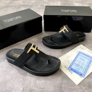 SANDAL PRIA TOM FORD SMOOTH LEATHER BRIGHTON Black