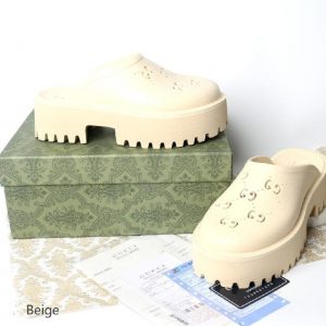 SANDAL SLOP GC GG RUBBER HIGH MULES