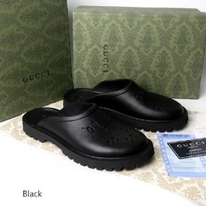 SANDAL SLOP GC GG RUBBER MULES Black