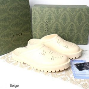 SANDAL SLOP GC GG RUBBER MULES White