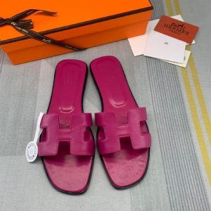 Sendal Hermes Oran Swift Leather PO Fanta
