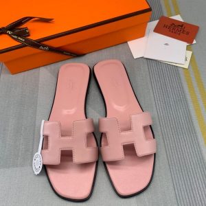 Sendal Hermes Oran Swift Leather PO Pink