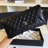CN Clutch Amplop Lambskin PO Black SHW