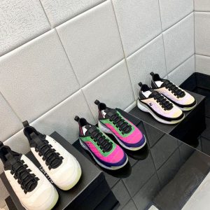 Chanel Shoes Trainers Quilted PO Pink