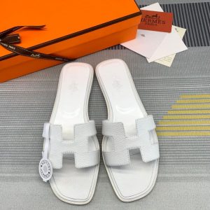 Sendal Hermes Oran Epsom Leather PO White