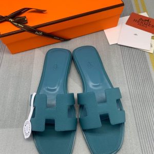 Sendal Hermes Oran Epsom Leather PO Blue
