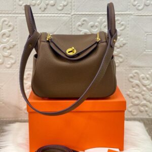 Hermes Lindy 20cm Togo GHW Dark Grey