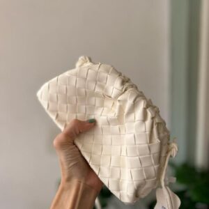 BOTTEGA VENETA INTRECCIATO CLUTCH White