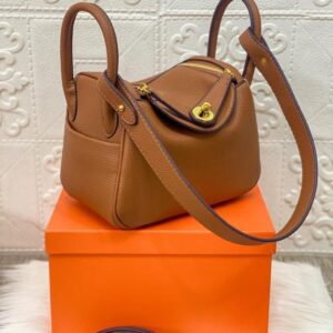 Hermes Lindy 20cm Togo GHW Brown
