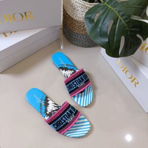 Sandal Flat Christian Dior Slipper Blue
