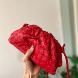 BOTTEGA VENETA INTRECCIATO CLUTCH Red