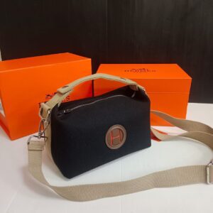 Hermes Douvle Canvas Black