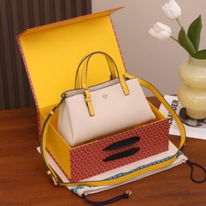 Tory Burch Emerson Mini Tote Beige Yellow