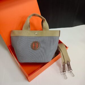 Hermes Cabas Canvas Grey