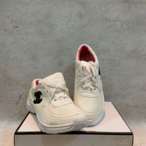 Sepatu Chanel Woman Sneakers White Pink