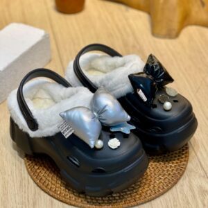 NOBRAND Classic Platform Crush Fur BLACK