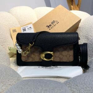 COACH Tabby Pearl Signature Bag BLACK